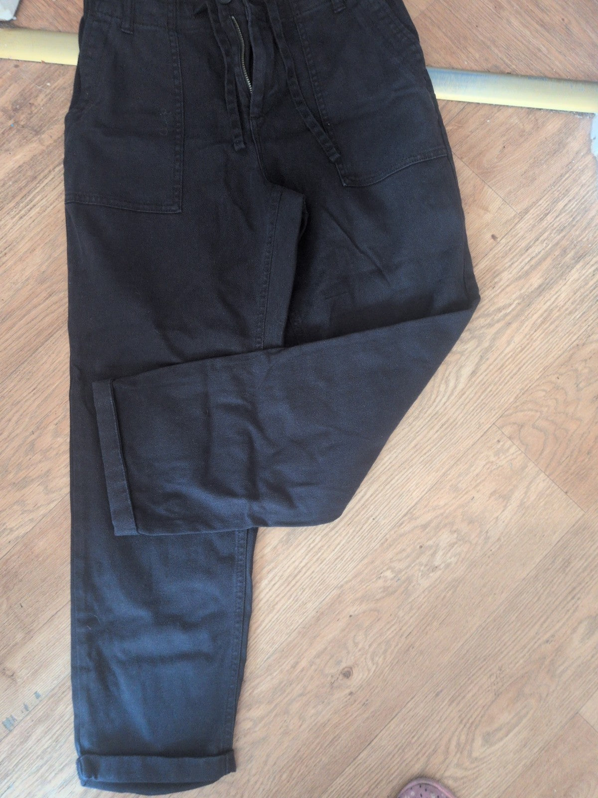 Ladies F&F Black Jeans Elasticated Waist Size 10 Free Delivery