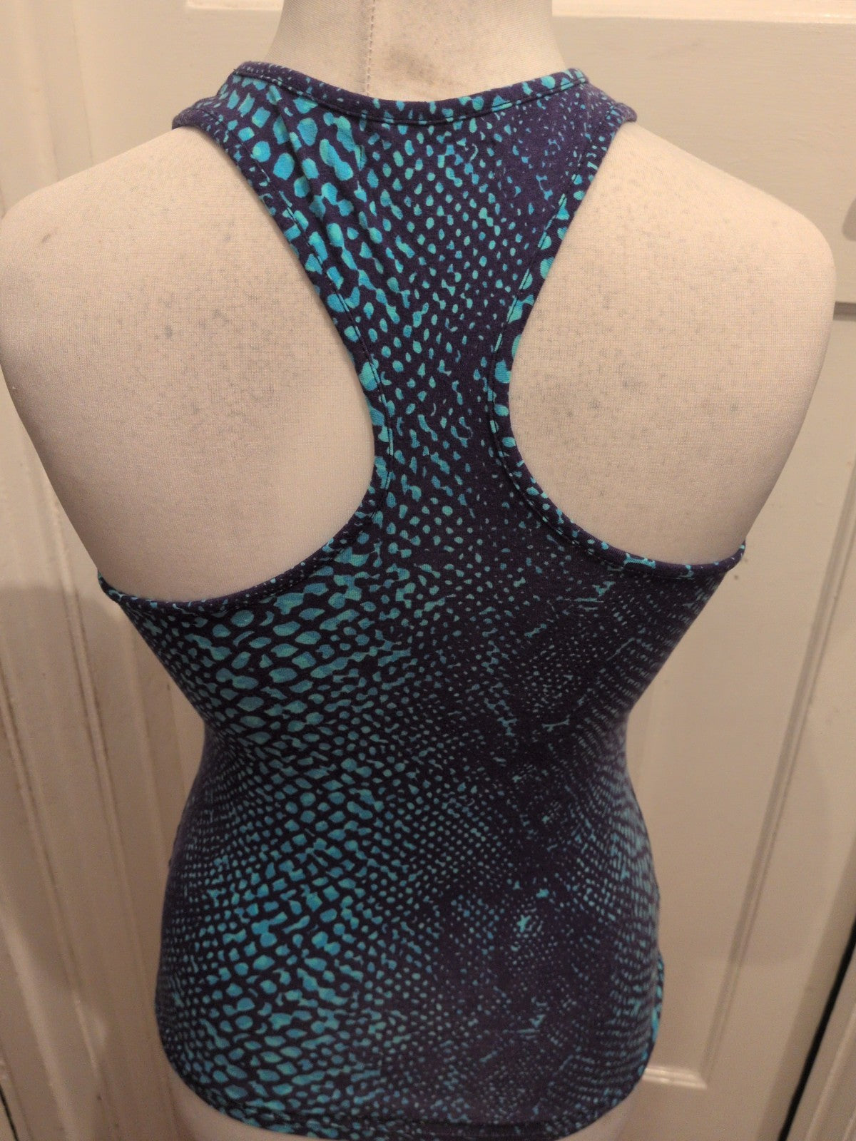 Ladies Pineapple Size Medium Navy And Blue Sleeveless Tank Vest Top
