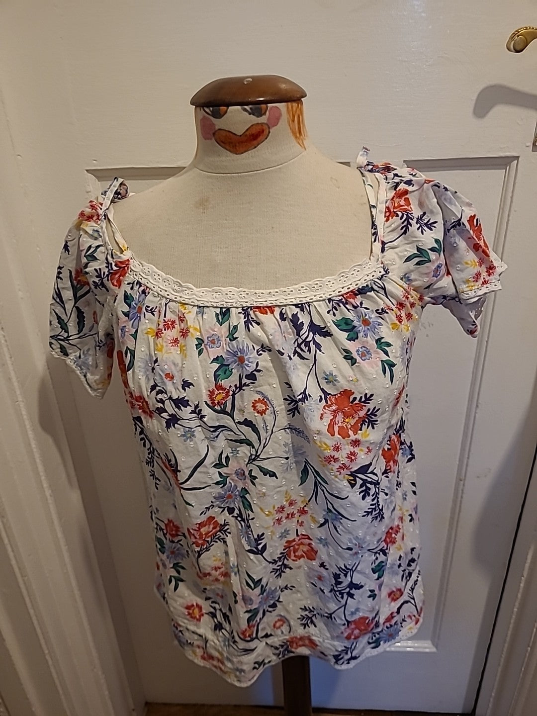 Ladies Cold Shoulder Top Size 10 Dorothy Perkins Floral