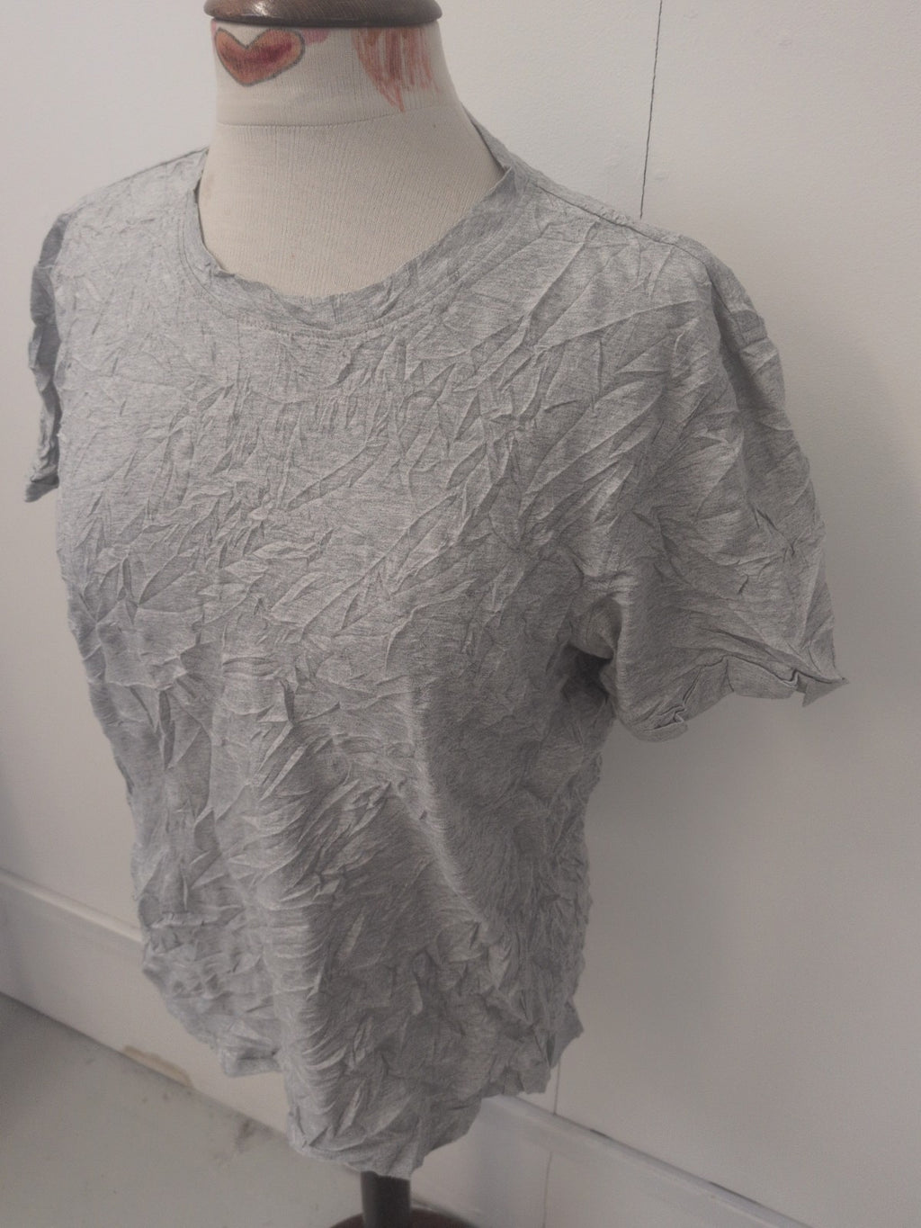 Ladies Folk Size 4 Grey Short Sleeve T-shirt