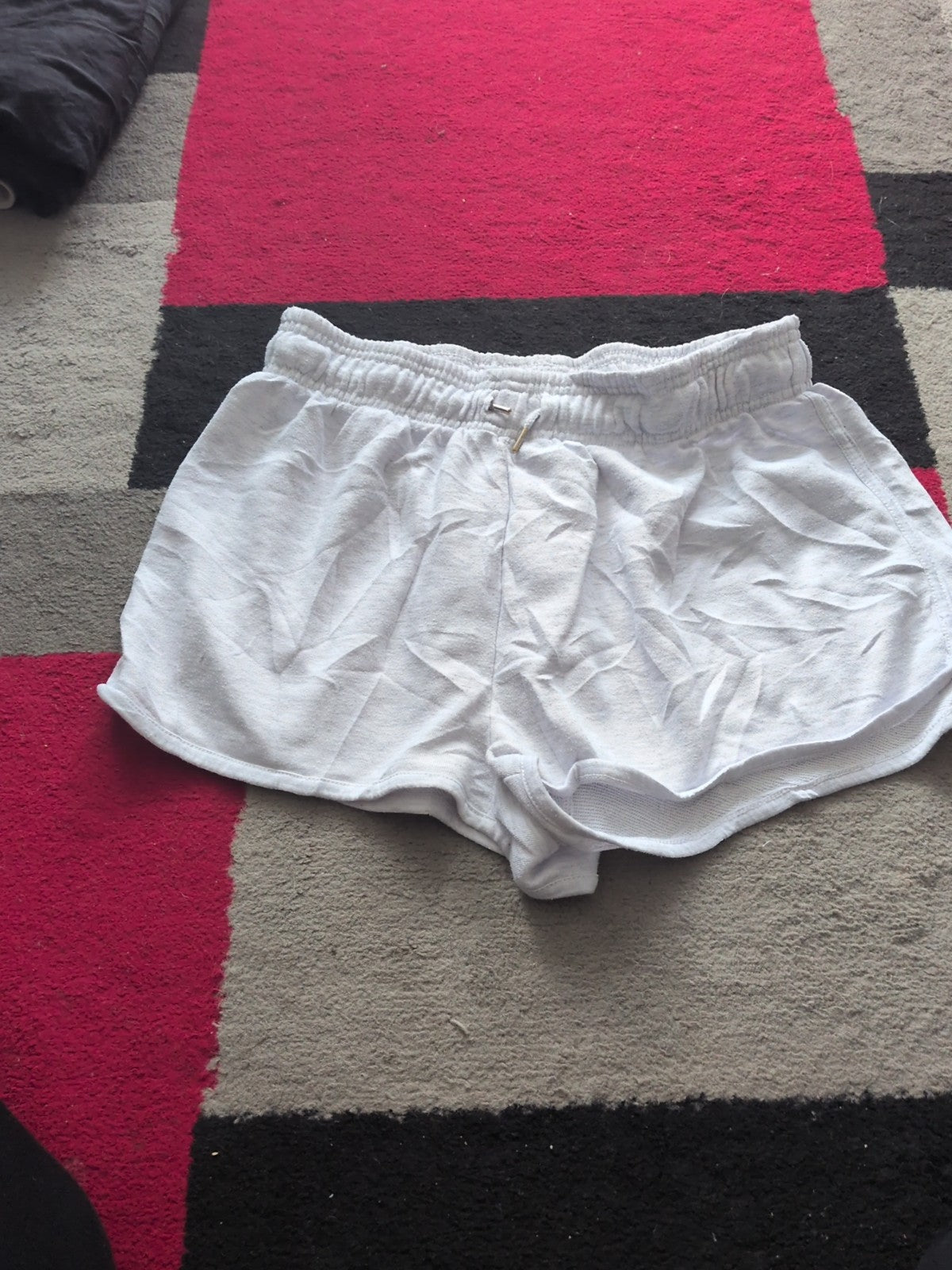 Ladies Primark Size Small White/Grey Shorts (A)