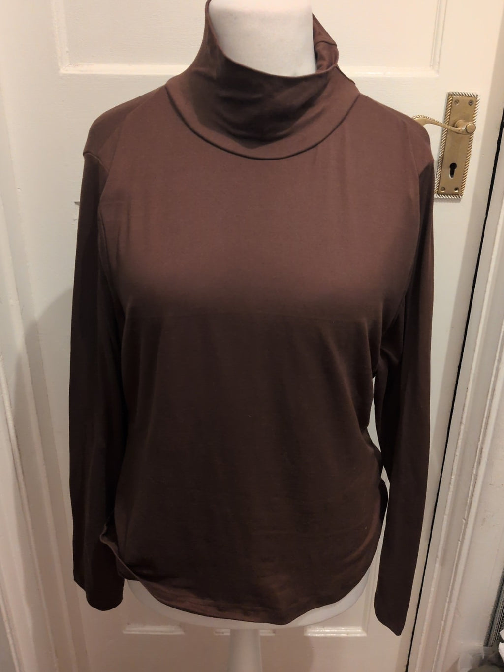 Shein Curve 2XL Brown Long Sleeve T-shirt