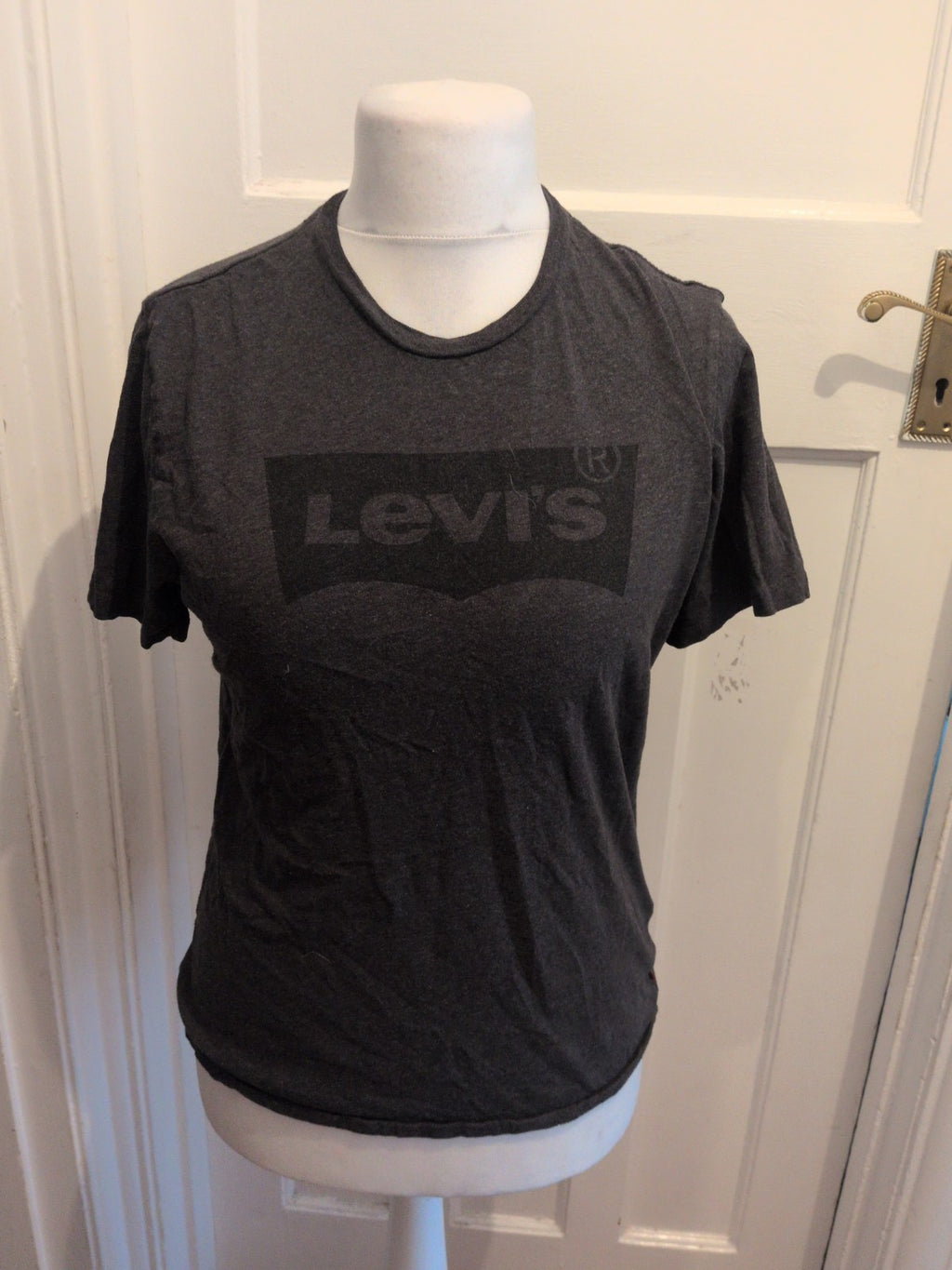 Levi Medium Grey With Black Print Short Sleeve Tshirt