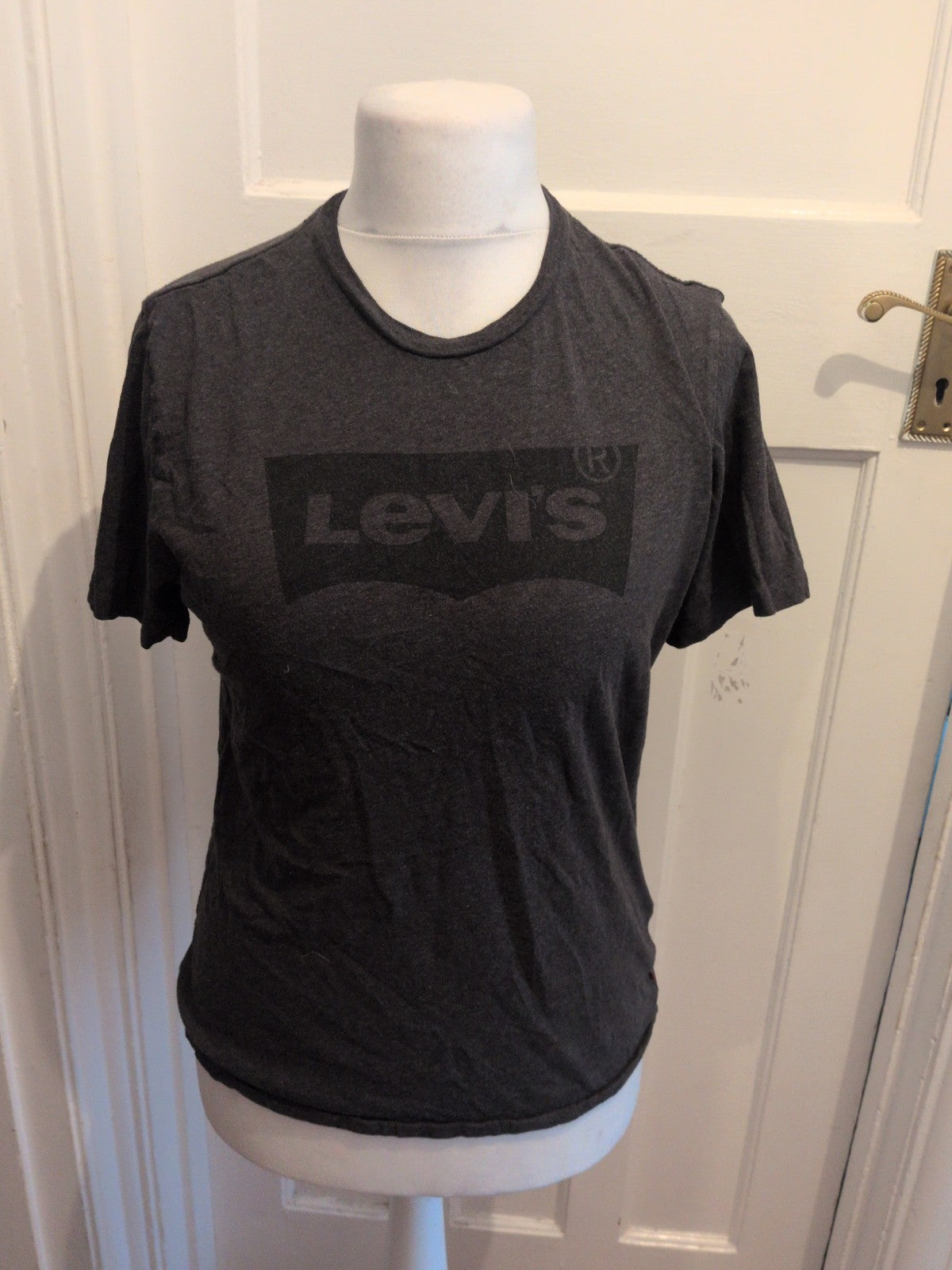 Levi Medium Grey With Black Print Short Sleeve Tshirt