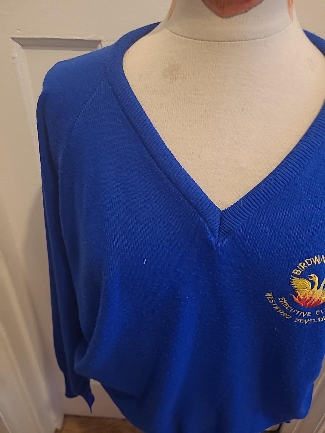 Mens Size Large Royal Blue Bird Watchers Jumper