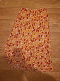 Ladies George Size 8-10 Orange Toned Elasticated Skirt