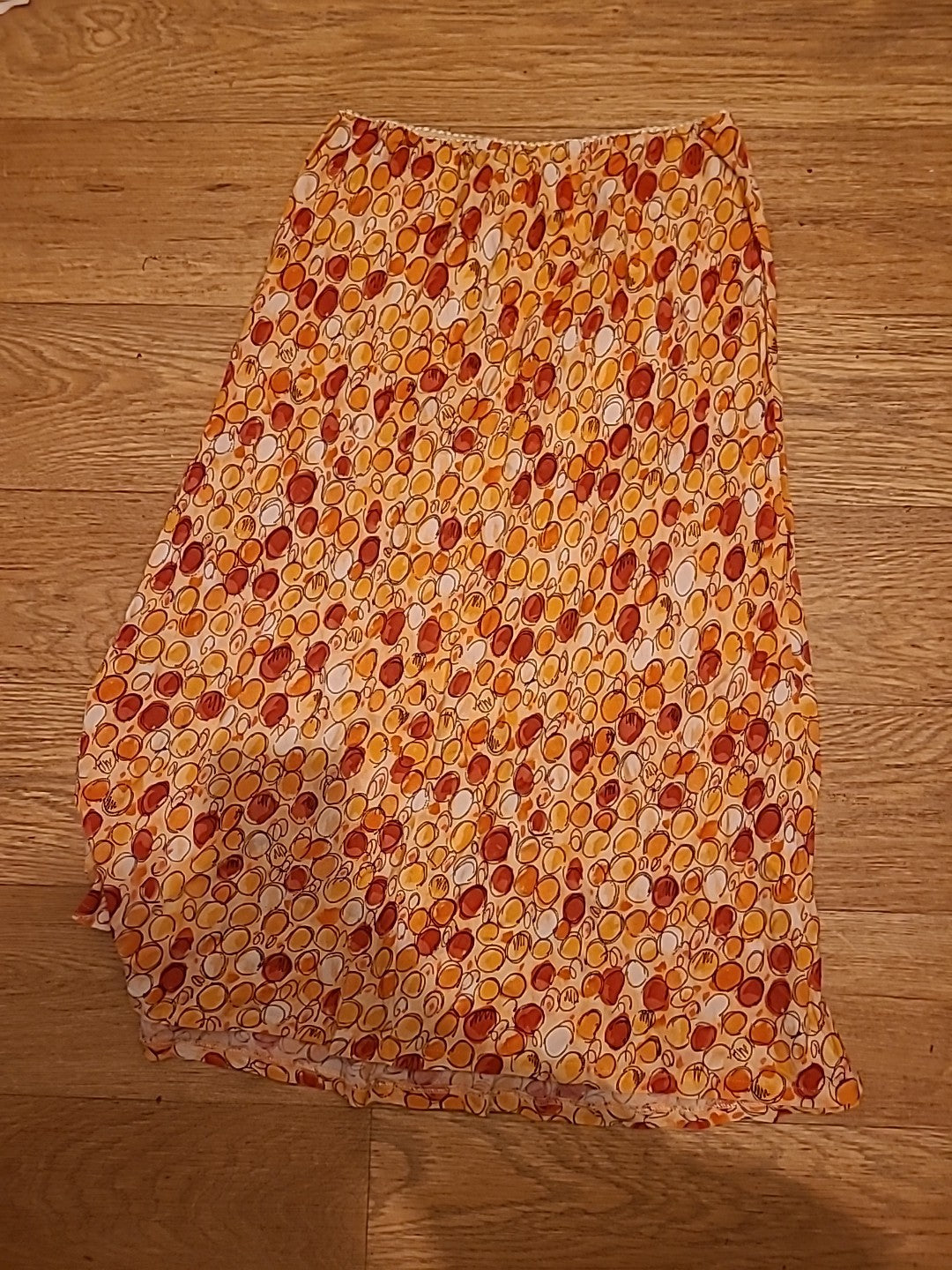 Ladies George Size 8-10 Orange Toned Elasticated Skirt