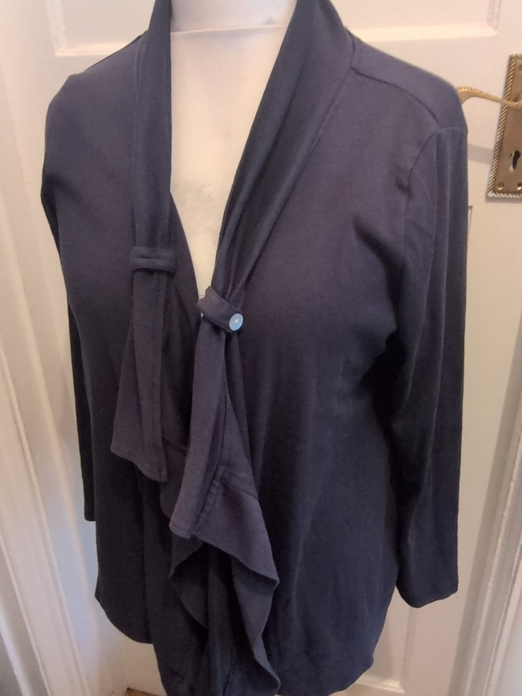 BM 16 Navy Cardigan Open