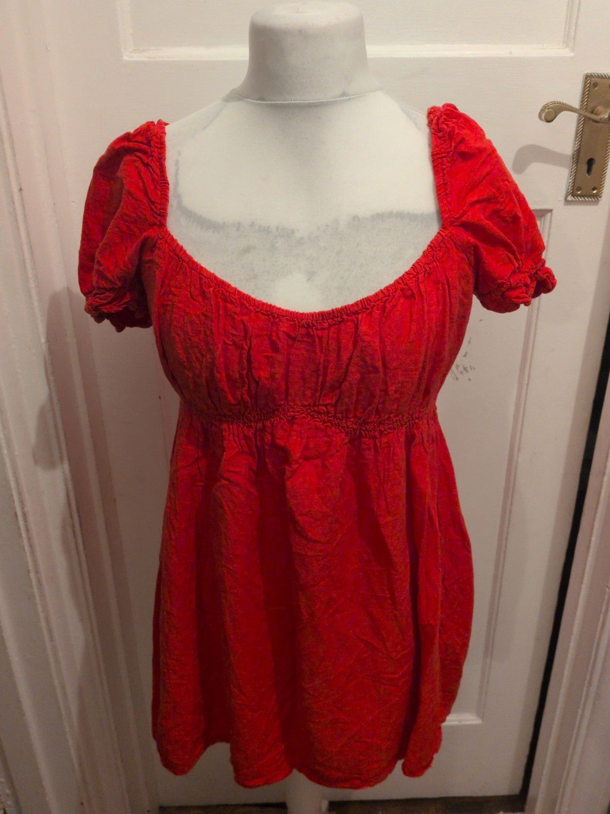 Ladies New Look Size 16 Red Short Sleeve Blouse