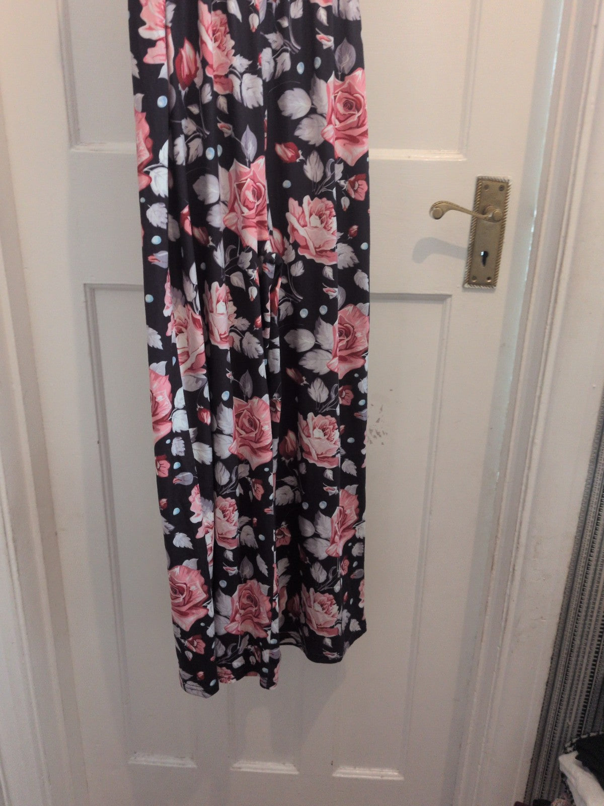 Girls 160cm Pink Black Floral Sleeveless Jumpsuit