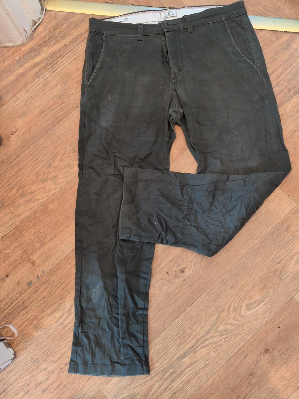 Jack&Jones 36" Green Trousers Chino Loose Fit Needs A Wash