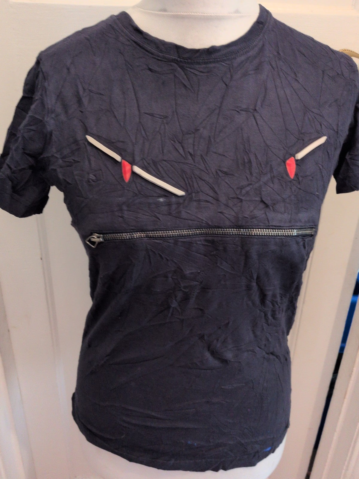 Fendi Large Navy Short Sleeve T-shirt