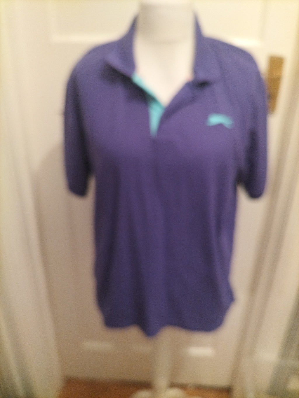 Ladies Slazenger Size XL Purple Short Sleeve Polo