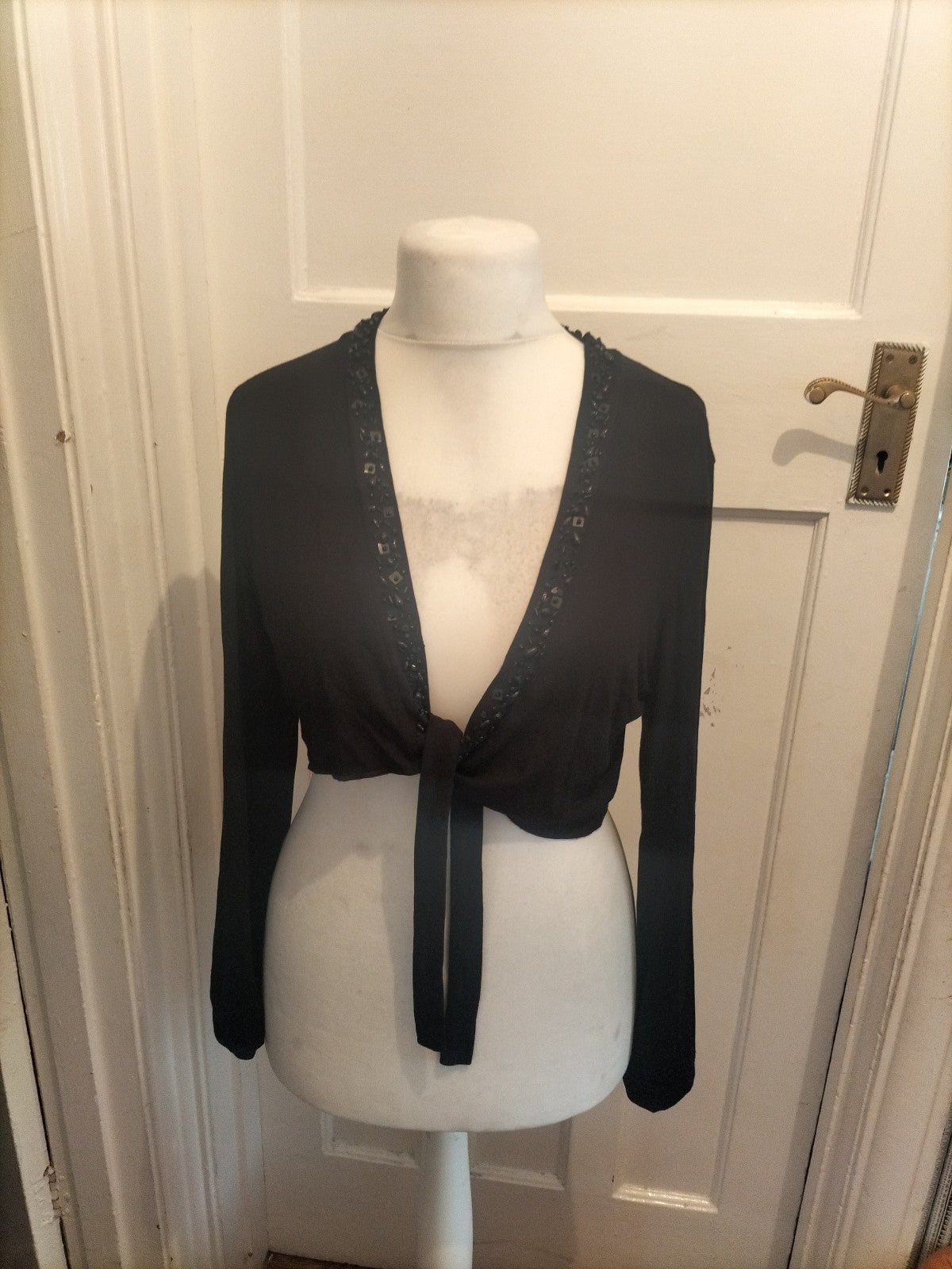 Marks and Spencer 16-18 Black With Diamanté Cardigan