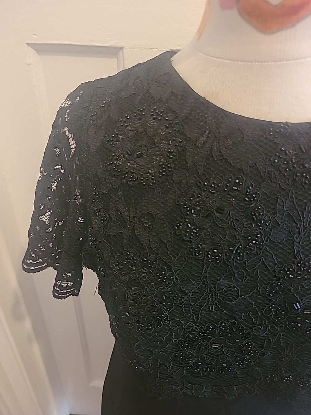 Ladies Eastex Size 10 Black Short Sleeved Dress