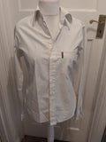 Aj Armani Jeans Large White Long Sleeve Shirt(Couple Small Marks)