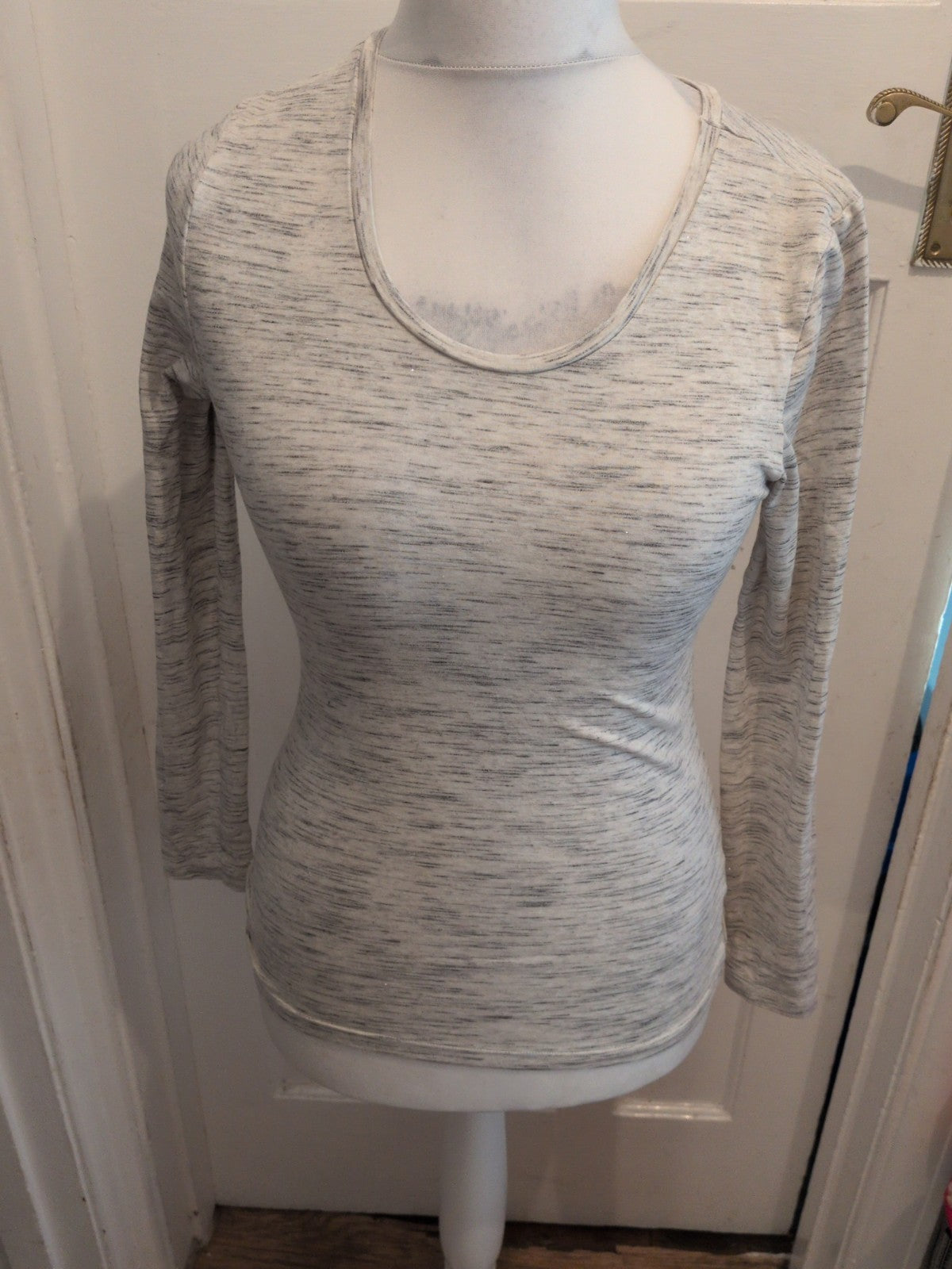 Ladies Heatgen Size 14 Grey Flecked Long Sleeve T-shirt