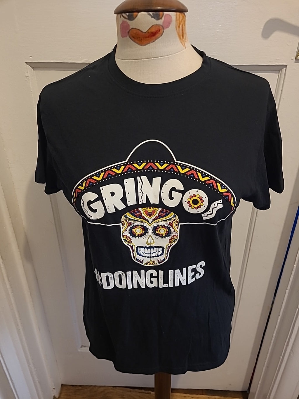 Ladies JHK Size Small Black"gringo" Short Sleeved Tshirt