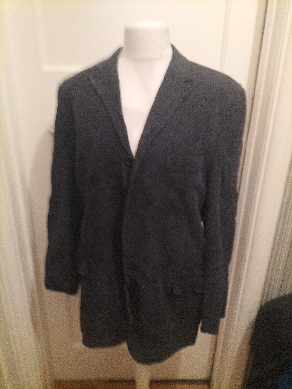 Mens 42L Navy Lined Padded Blazer