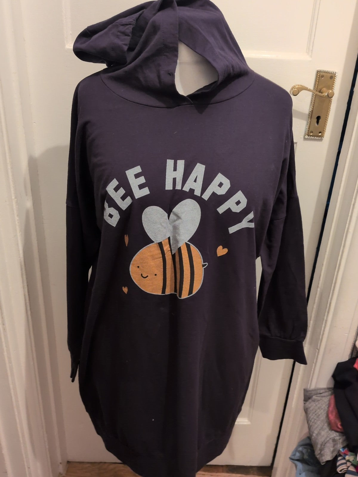 New Collection 20 Navy Bee Happy Pullover Hoodie