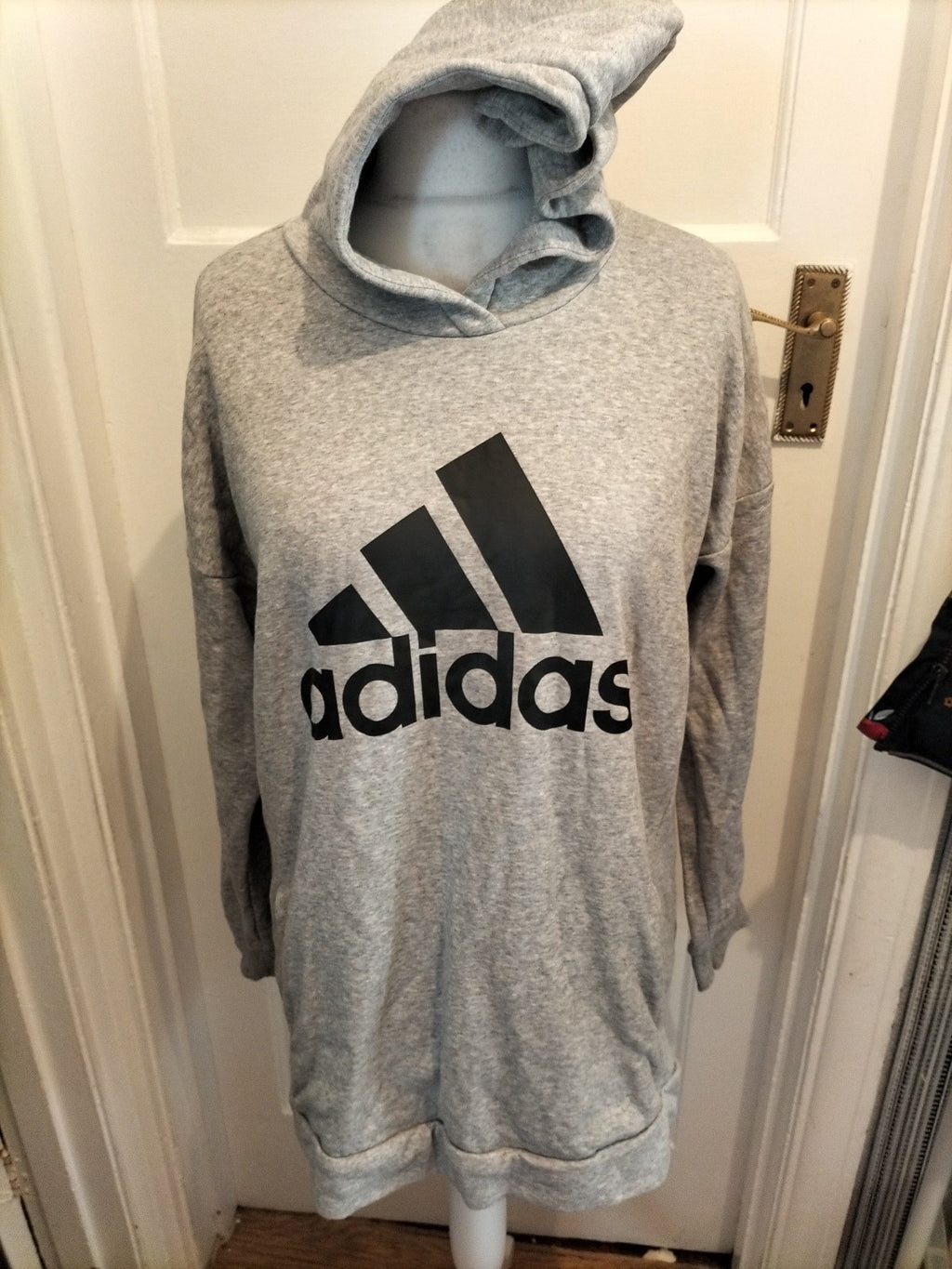 Ladies Adidas Size 16-18 Grey Pullover Hoodie
