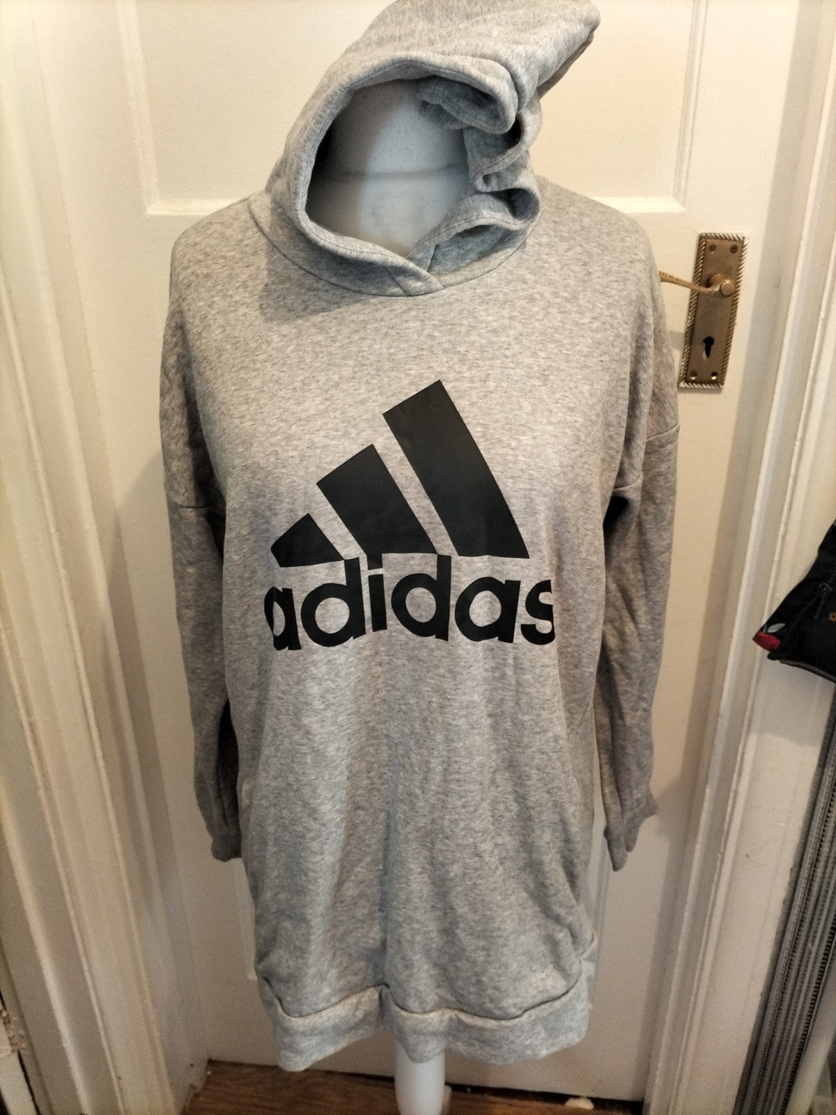 Ladies Adidas Size 16-18 Grey Pullover Hoodie
