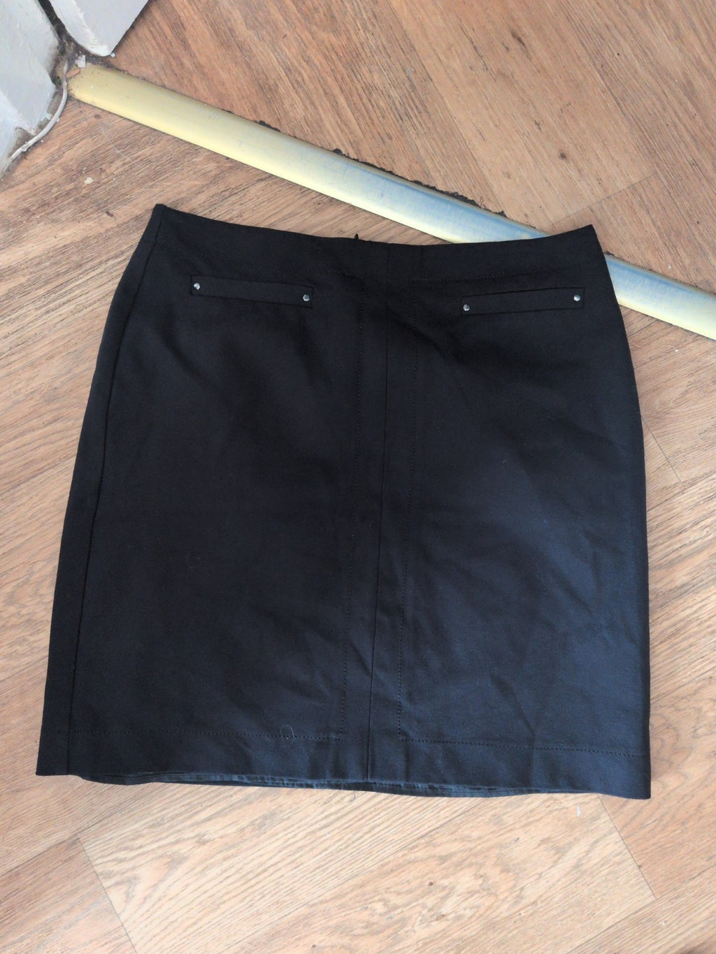 M&Co 12 Black Skirt Lined Knee Length
