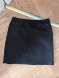 M&Co 12 Black Skirt Lined Knee Length