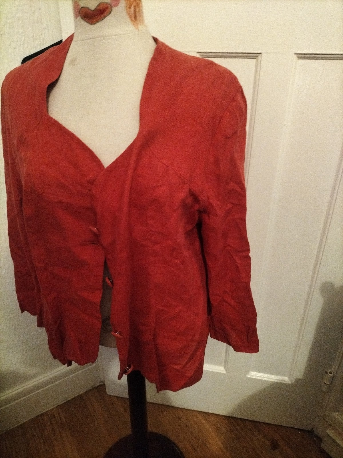 Ladies Gill Marjoram Size Large Red Lined Lightweight Blazer