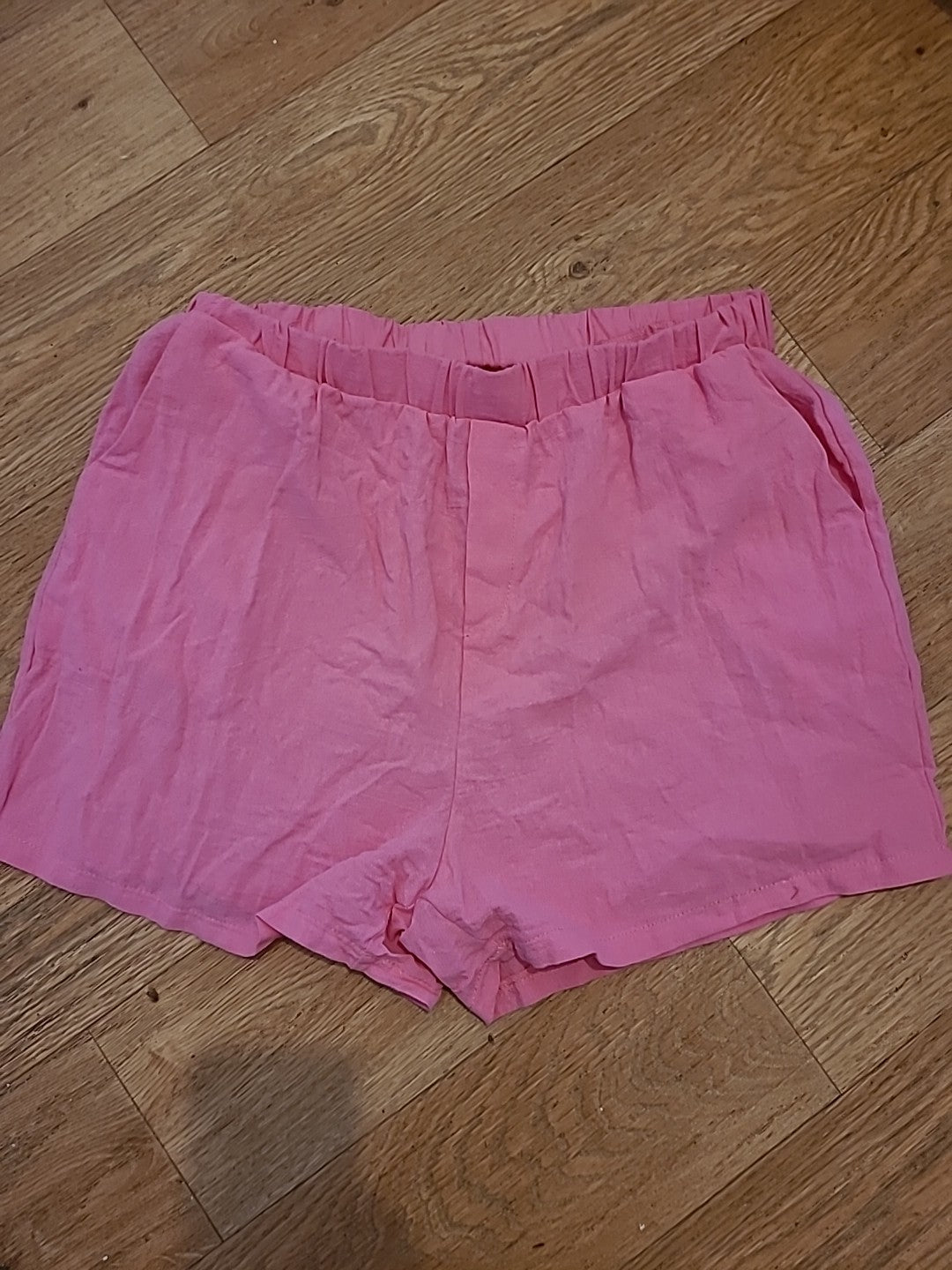 Ladies Size XL Pink Elasticated Boyfriend Shorts