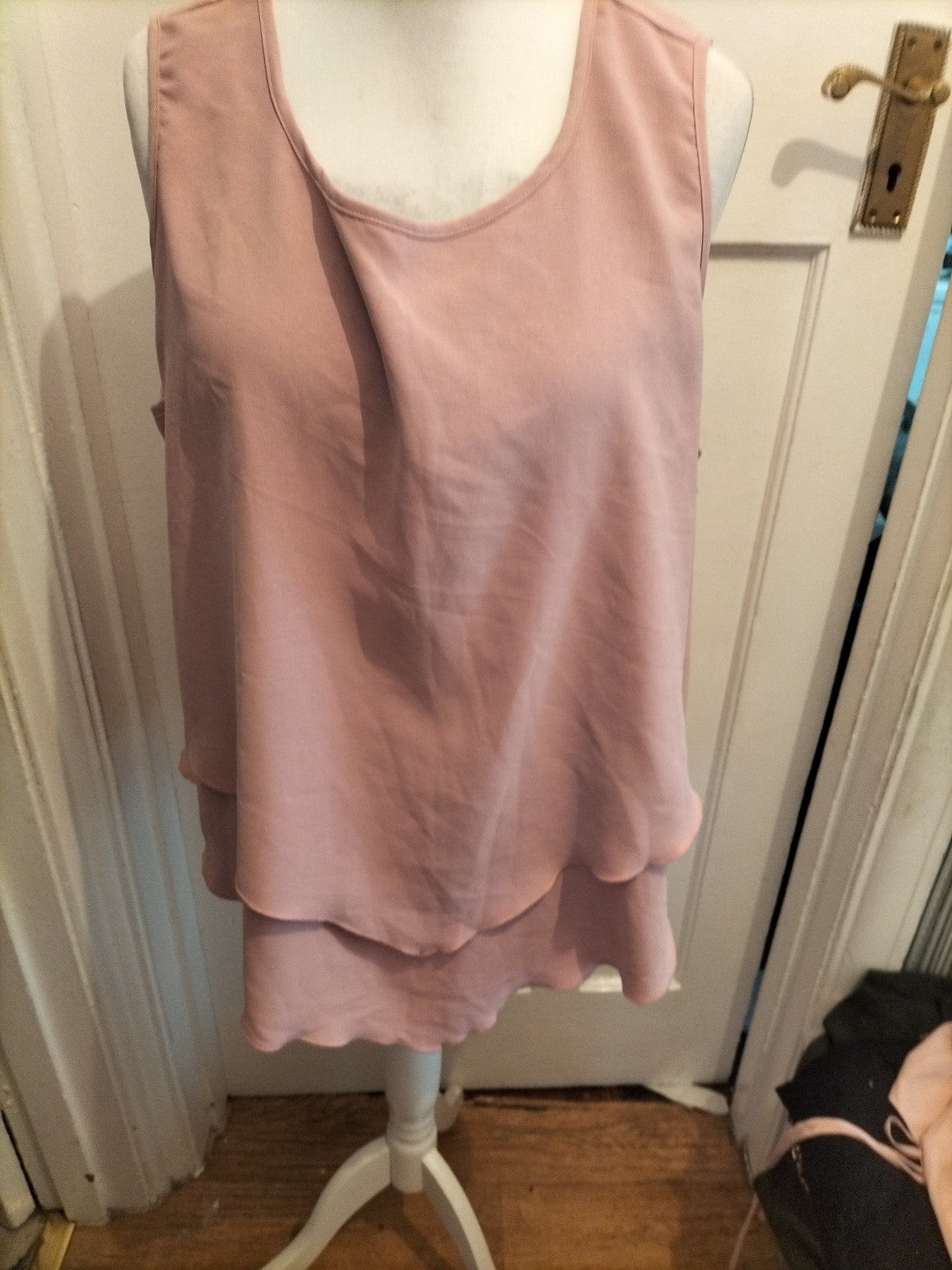 Emery Rose 3xl Baby Pink Sleeveless Blouse