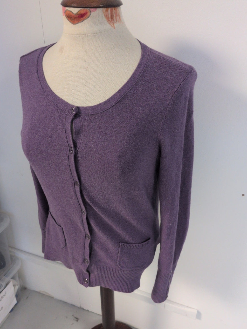 Red Herring 12 Purple Buttoned Cardigan