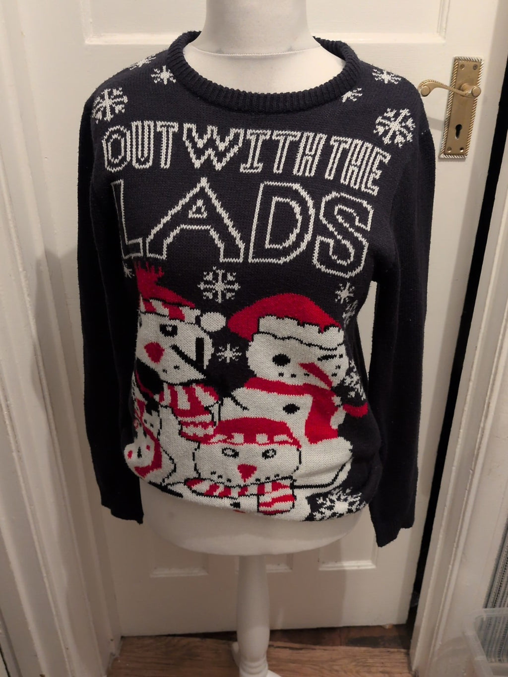 Boohoo Man Medium Navy Christmas Pullover Jumper