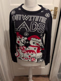 Boohoo Man Medium Navy Christmas Pullover Jumper