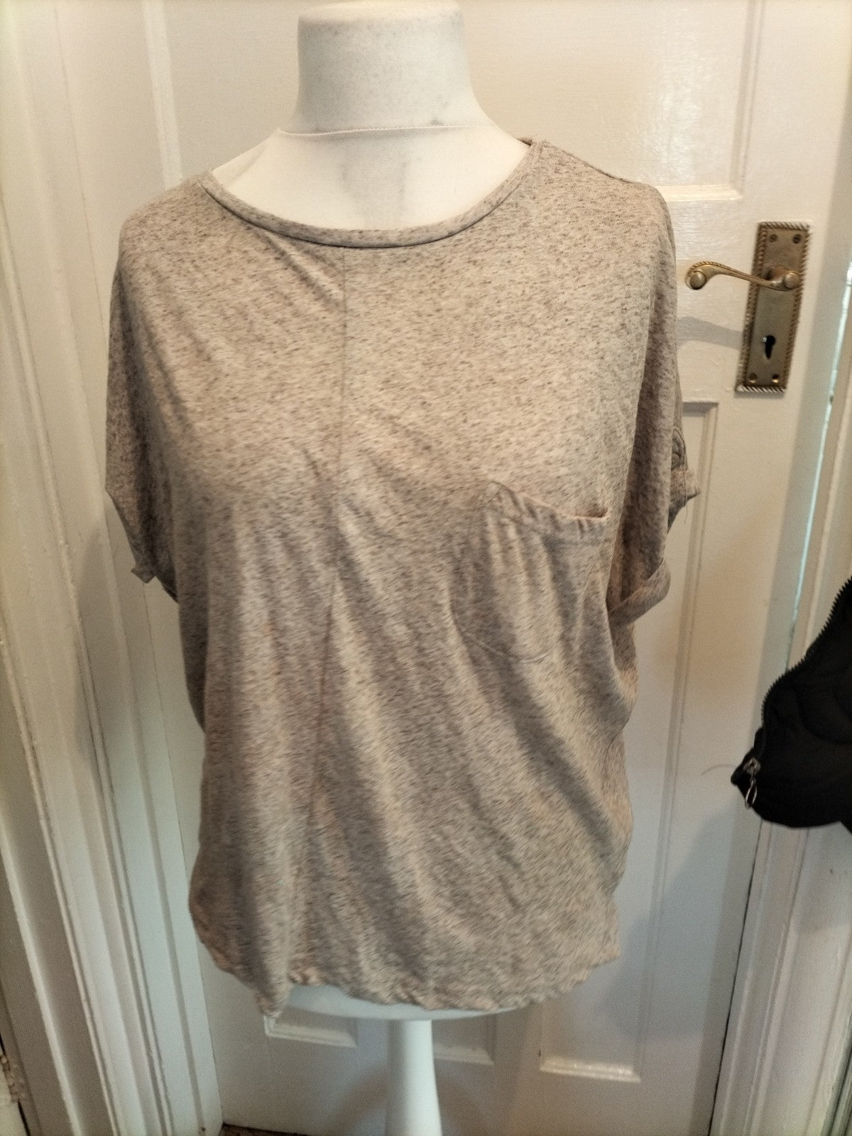 Ladies Pep&Co Size M Pale Mink Fleck Short Sleeved Blouse