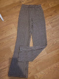 Ladies Only Size XS Brown Check Leggings