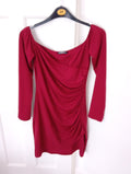 Ladies Burgundy Short Bodycon Dress Shein Size XS
