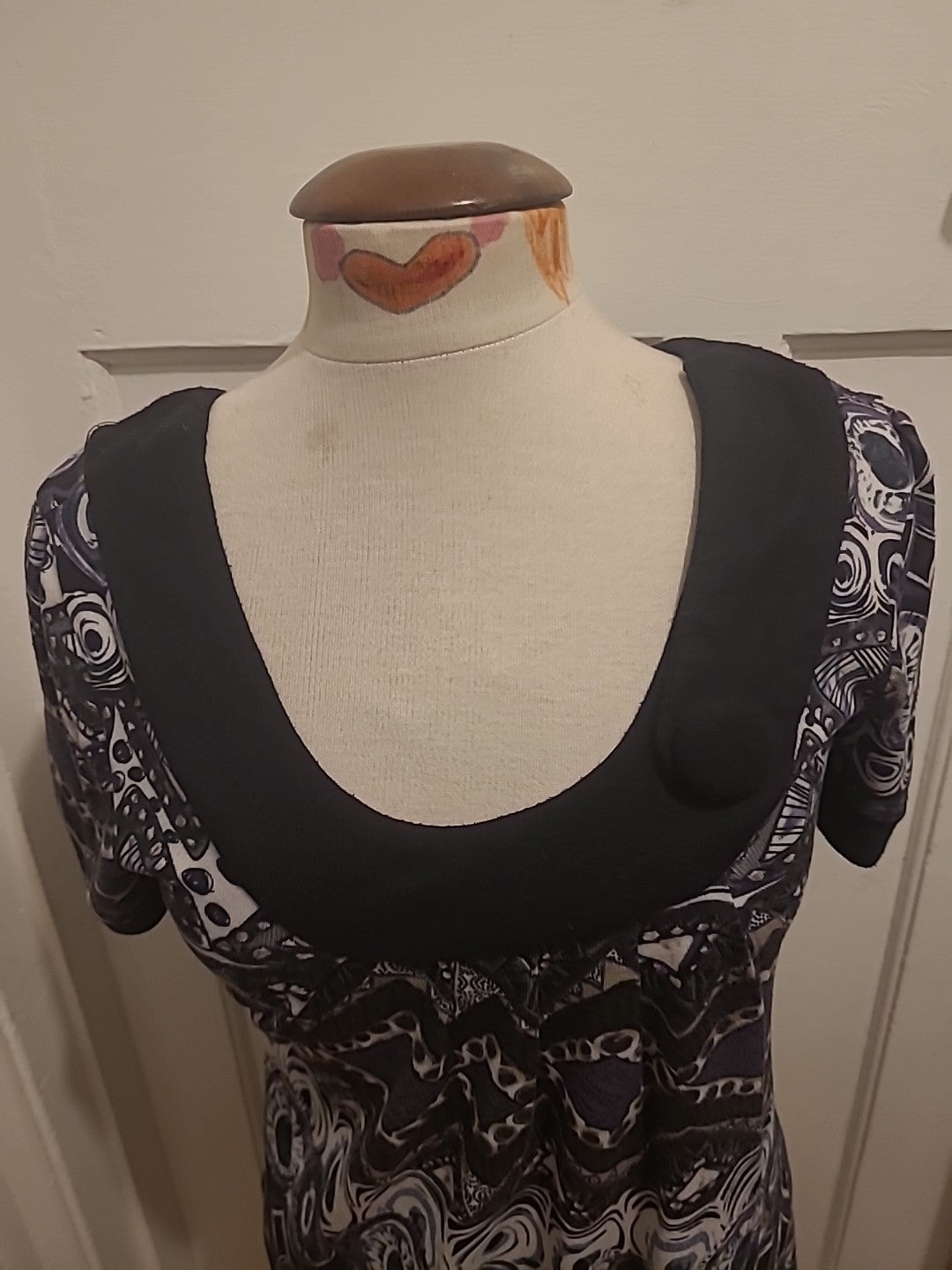 Ladies Izabel Size Medium Blue/Purple Short Sleeved Dress