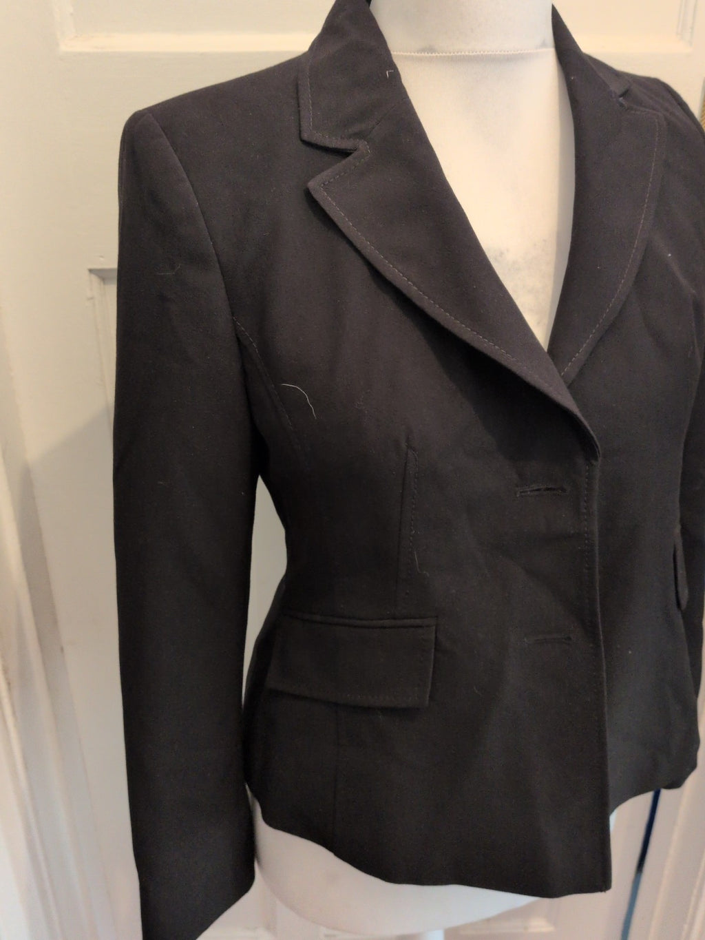Debenhams Petite Collection 12P Black Blazer Lined And Padded