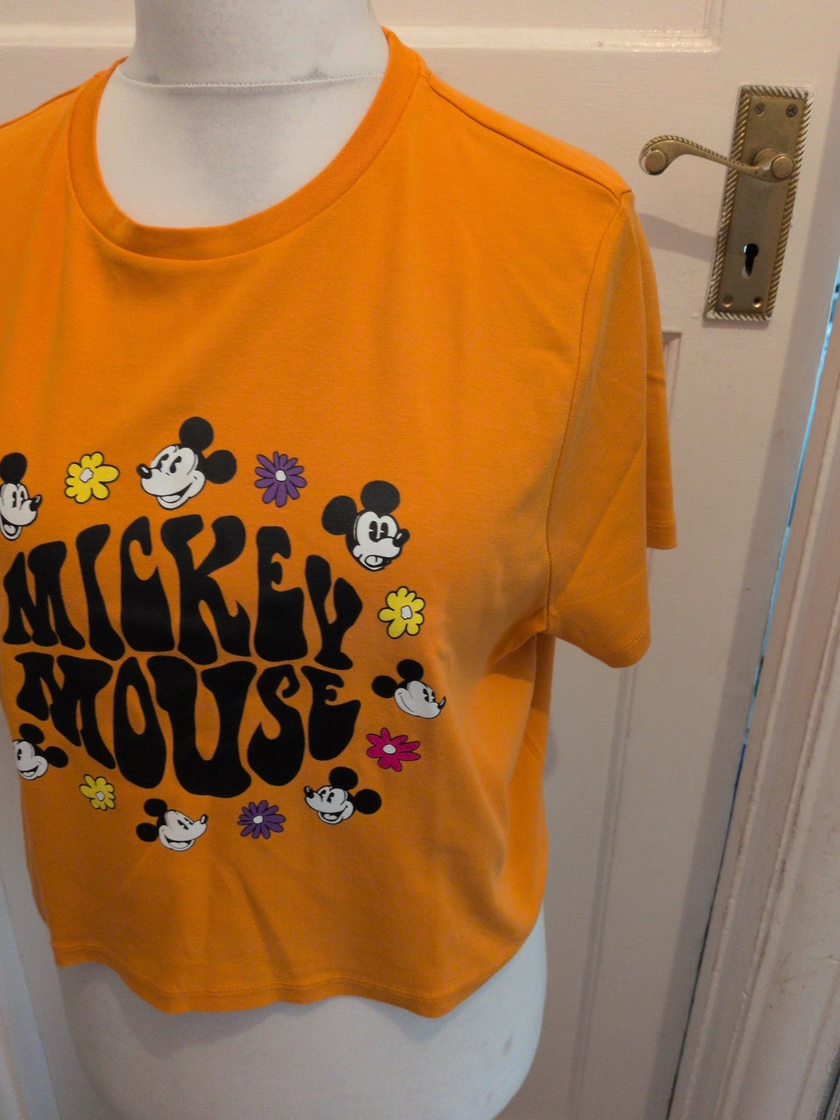 Disney 2XL Orange Mickey Mouse Pyjama Top