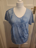 Mens Scotch And Soda Size Large Blue Dye Short Sleeved Tshirt