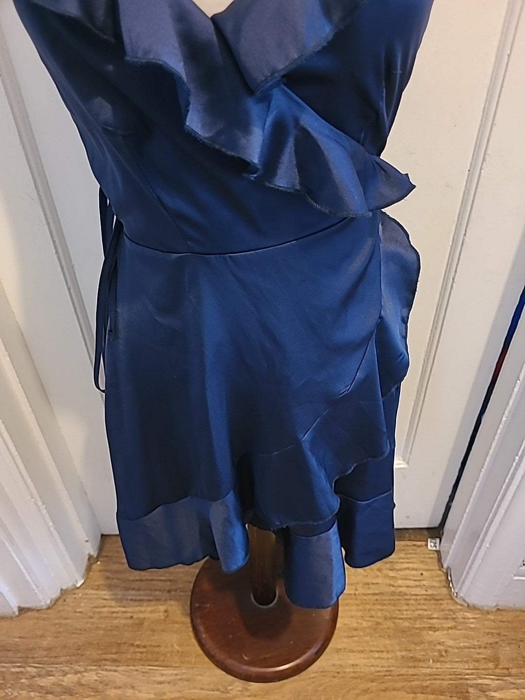 Ladies Club London Size 10 Navy Wrap Dress