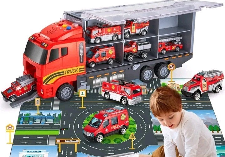Brand New Childrens Transporter Toy With Vehicles
