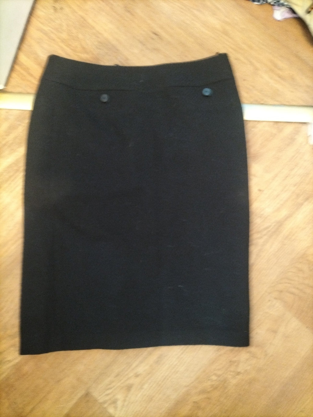 Marks And Spencer 14 Black Midi Pencil Skirt Lined