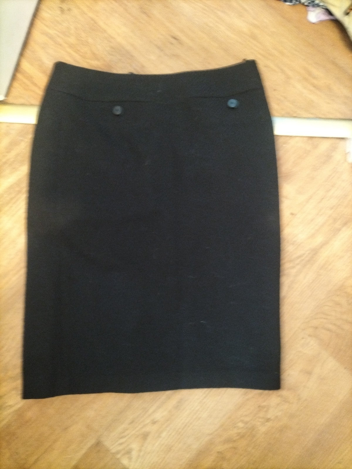 Marks And Spencer 14 Black Midi Pencil Skirt Lined