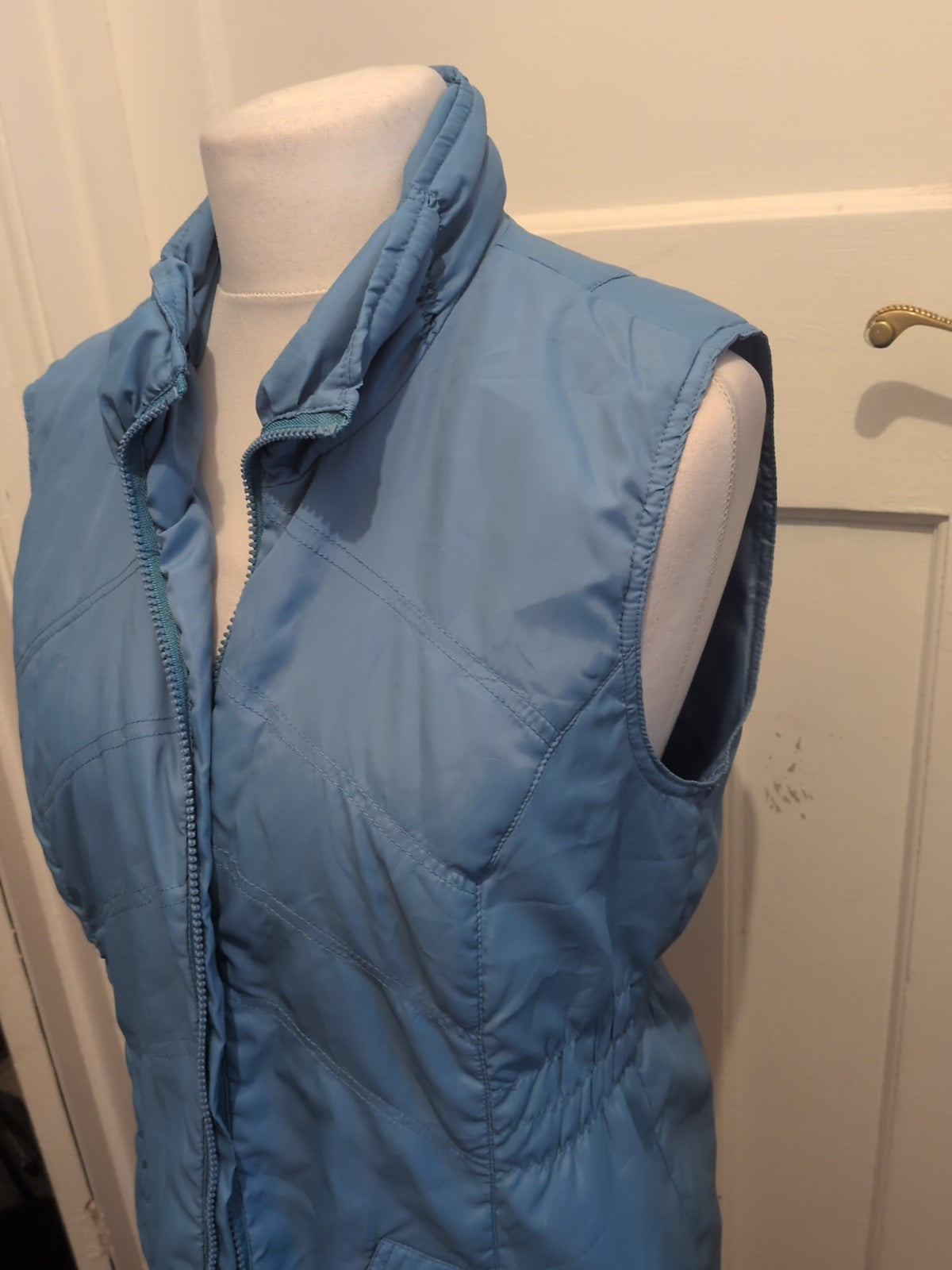 Ladies North Reflections Size Large Blue Full Zip Sleeveless Jacket