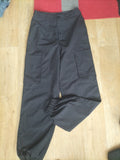 Ladies Size Medium Black Elasticated Cargo Joggers