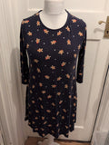 Tu 12 Navy Gingerbread Man Half Sleeve Dress