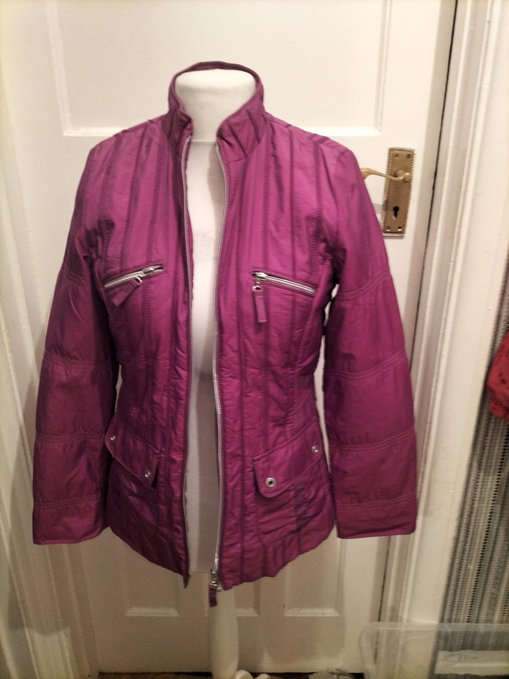 Ladies Jobis Size Eu 38 Purple Full Zip Jacket/Coat