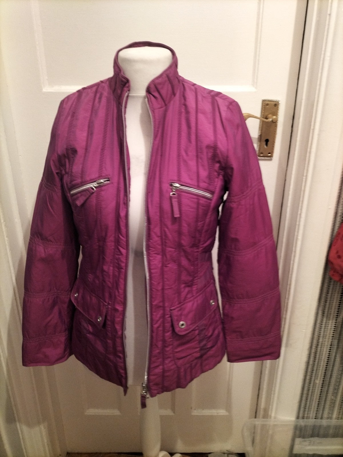Ladies Jobis Size Eu 38 Purple Full Zip Jacket/Coat